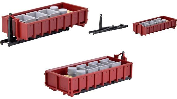 Kibri 15709 H0 Hakenabrollaufbau mit Abrollmulde und Ladegut H0
