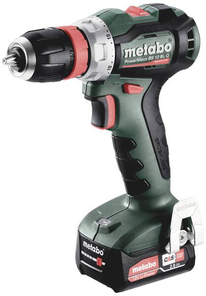 Metabo PowerMaxx BS 12 BL Q 601045500 Akku-Bohrschrauber 12V 2Ah Li-Ion inkl. 2. Akku, inkl. Ladeger