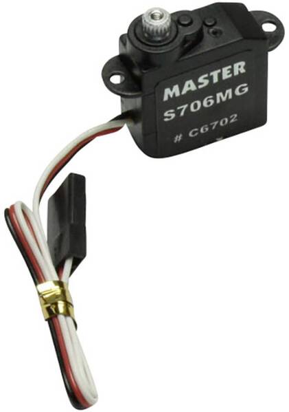 Master Mini-Servo S706 MG Analog-Servo Getriebe-Material: Titanium Stecksystem: Uni (Graupner / JR /
