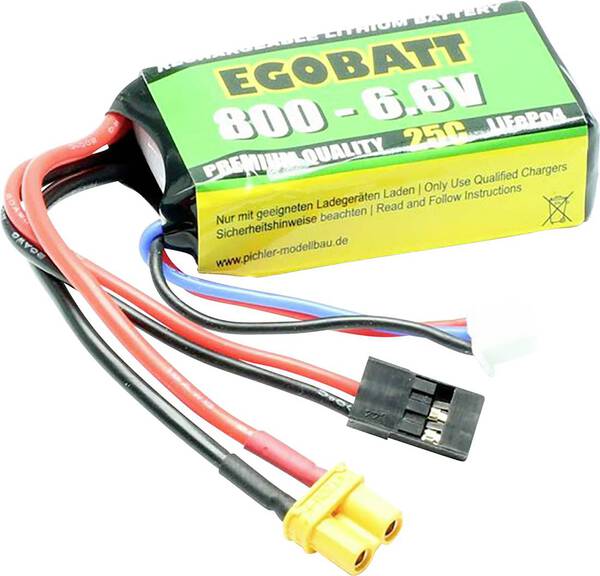 Pichler Modellbau-Akkupack (LiFe) 6.6V 800 mAh Zellen-Zahl: 2 25 C Softcase JR, XT30