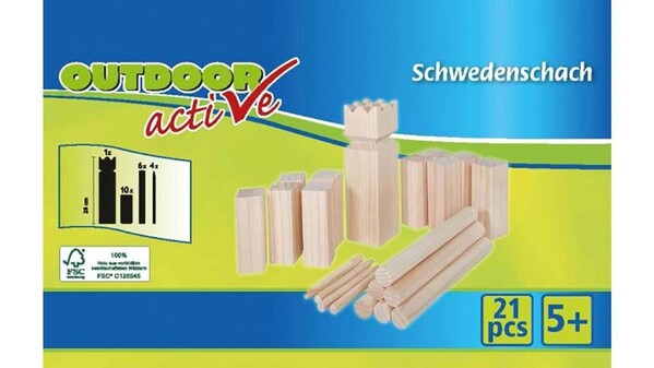 OA Schwedenschach Kubb 21-teilig