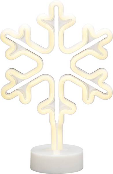 Konstsmide 3077-100 LED-Silhouette Schneeflocke Warmweiß LED Weiß