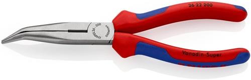 KNIPEX Flachrundzange L.200mm pol.40Grad gew.Comfort-Griffe KNIPEX