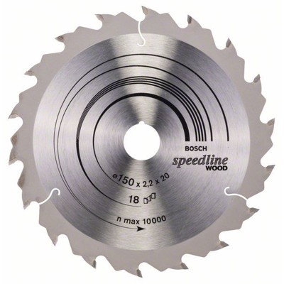 Bosch - Kreissägeblatt Speedline Wood ø150 x 20 x 2,2mm, 18 Zähne (2608640781)