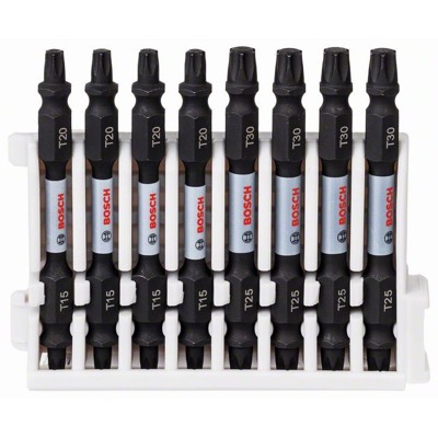Bosch - Doppelklingen Schrauberbit-Set Impact Control, 8-teilig, T15-20 / T25-30, 65mm