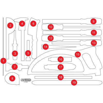 KSTOOLS® - Leere Schaumstoffeinlage zu 811.0028