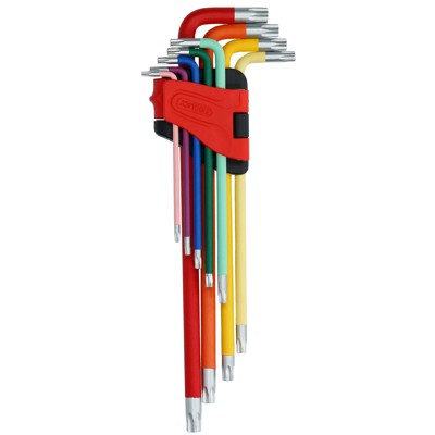 KSTOOLS® - Torx-Winkelstiftschlüssel-Satz, extra lang, 9-teilig
