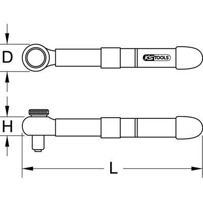 KSTOOLS® - 1/4" Mini Drehmomentschlüssel mit Schutzisolierung und Umschalt-Ratsche, 5-25N·m