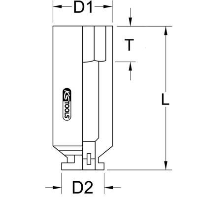 KSTOOLS® - 1.1/2" Sechskant-Kraft-Stecknuss, 36mm, kurz