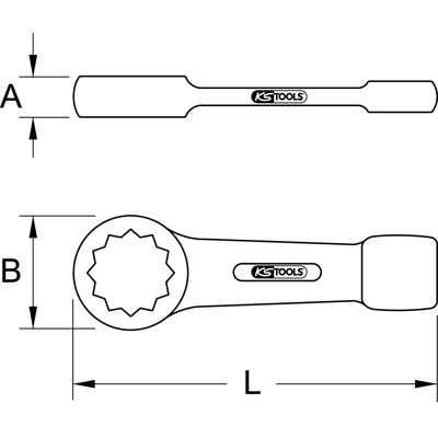 KSTOOLS® - Schlag-Ringschlüssel, 110mm