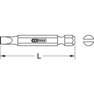KSTOOLS® - 1/4" Bit Schlitz, 50mm, 10mm, 5er Pack