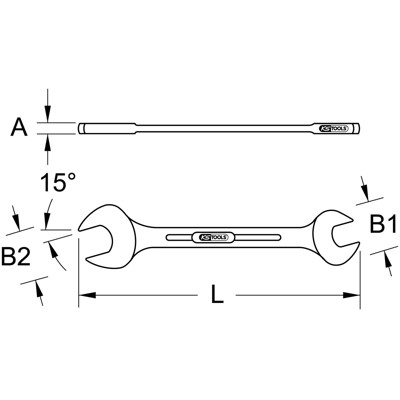 KSTOOLS® - BRONZEplus Doppel-Maulschlüssel 17 x 21mm