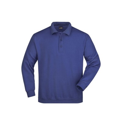 James & Nicholson - Polo Sweatshirt JN041, königs-blau, Größe XL