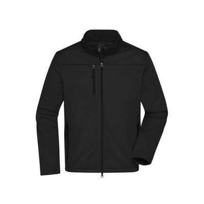 James & Nicholson - Herren Softshell Jacke Recycled Polyester JN1172, schwarz, Größe XL