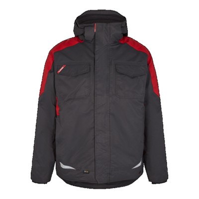 Engel - Galaxy Winterjacke 1410-354, Anthrazitgrau/Tomato Red, Größe 6XL