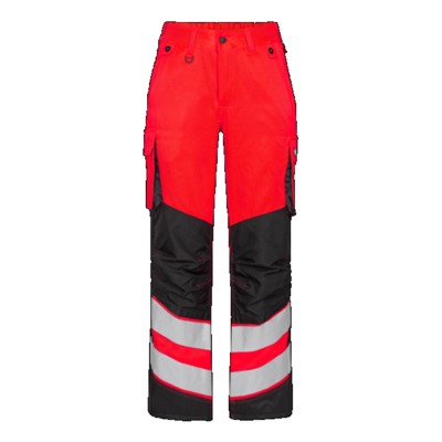 Engel - Safety Light Damenhose 2543-319, Warnrot/Schwarz, Größe 36