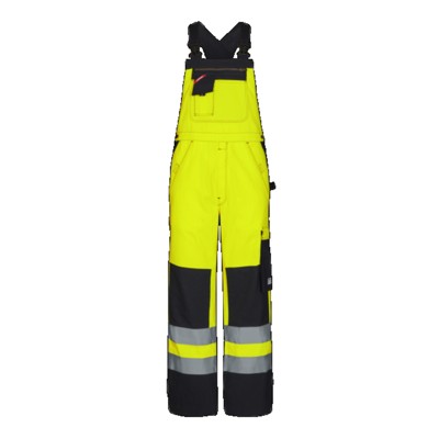 Engel - Safety+ Multinorm Latzhose 3235-825 EN ISO 20471, Warngelb/Schwarz, Größe 60