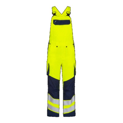 Engel - Safety Light Latzhose 3545-319, Warngelb/Blue Ink, Größe 29