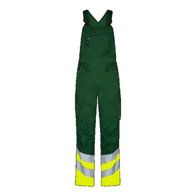 Engel - Safety Latzhose 3546-314, Grün/Warngelb, Größe 22