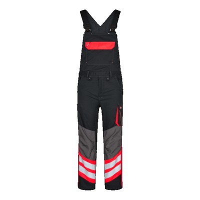 Engel - Cargo Latzhose 3870-217, Schwarz/Rot, Größe 114