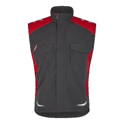 Engel - Galaxy Serviceweste 5810-254, Anthrazitgrau/Tomato Red, Größe 4XL