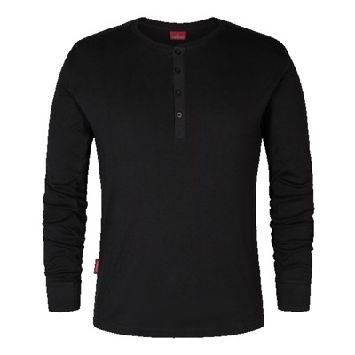 Engel - Standard Grandad Langarm-Shirt 9257-565, Schwarz, Größe 4XL
