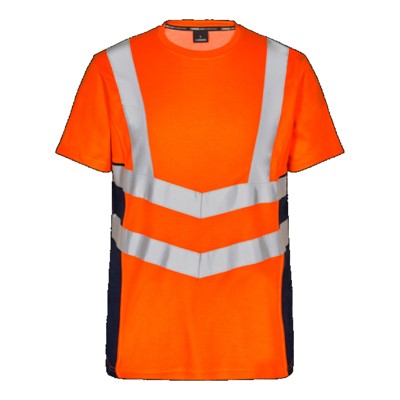 Engel - Safety T-Shirt 9544-182, Warnorange/Blue ink, Größe 6XL