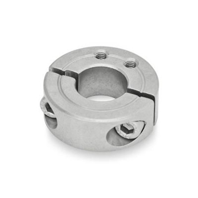 Ganter Norm® - 7072.1-30-B12-NI-B Geteilte Edelstahl-Stellringe, mit Anbau-Gewindebohrungen
