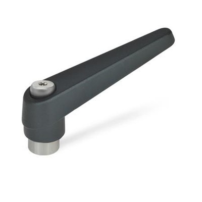 Ganter Norm® - 101.1-25-M10-SW Verstellbare Klemmhebel, Zink-Druckguss, Buchse Edelstahl