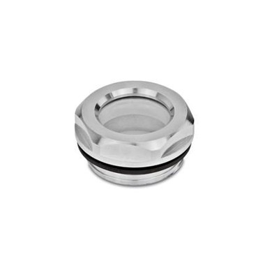 Ganter Norm® - 743.1-32-M42X1,5-B Ölschaugläser, Aluminium / Sicherheitsglas (ESG)