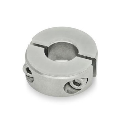 Ganter Norm® - 7072.3-48-B22-NI Geteilte Edelstahl-Stellringe, mit Dämpfungsscheibe