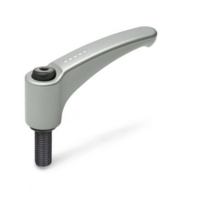 Ganter Norm® - 602-63-M6-32-SR Verstellbare Klemmhebel, Zink-Druckguss, Schraube Stahl