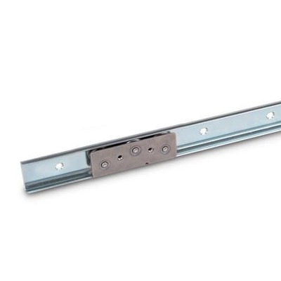 Ganter Norm® - 1490-37-794-A3-0-ZB Laufrollenführungen mit innenliegendem Verfahrweg, Stahl