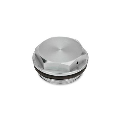 Ganter Norm® - 742-22-M16X1,5-OS-2 Verschlussschrauben mit und ohne Symbol, Viton-Dichtung, Aluminium, beständig bi