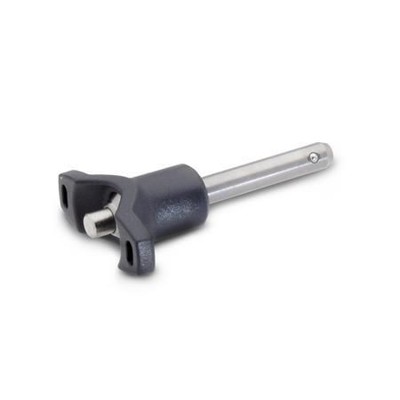 Ganter Norm® - 113.7-8-10 Edelstahl-Kugelsperrbolzen mit T-Griff, Bolzen Werkstoff 1.4305