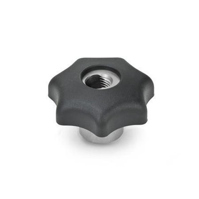 Ganter Norm® - 6336.3-40-M8-NI Schnellspann-Sterngriffe, Kunststoff, Buchse Edelstahl