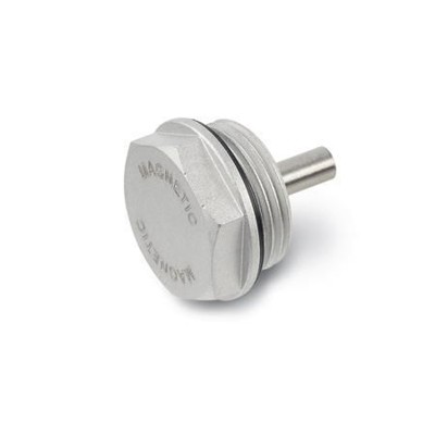 Ganter Norm® - 738-60-G11/2 Magnetstopfen, Aluminium, NBR-Dichtung, beständig bis 100 °C, blank