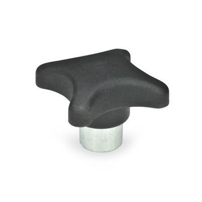 Ganter Norm® - 6335.2-50-B8-C Kreuzgriffe, Thermoplast, mit vorstehender Stahl-Buchse