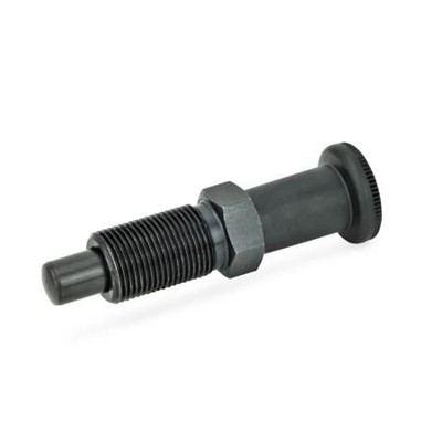 Ganter Norm® - 817.2-8-12-B Rastbolzen, Stahl mit langem Bedienungsknopf
