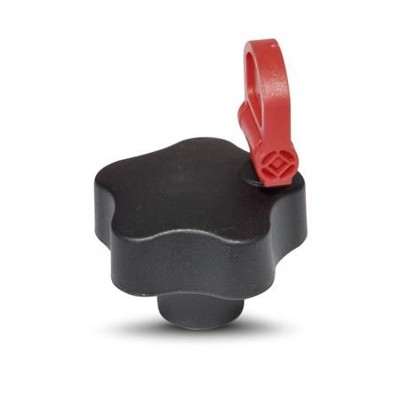 Ganter Norm® - 5337.8-55-M8-CSN Sicherheits-Sterngriffe mit Schlüssel