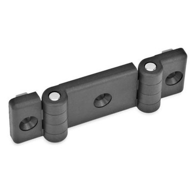 Ganter Norm® - 159.1-104-42,5-SW Doppel-Scharniere für Profilsysteme, Kunststoff