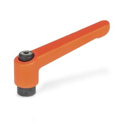 Ganter Norm® - 300-22-B4-OS Verstellbare Klemmhebel, Zink-Druckguss, Buchse Stahl brüniert