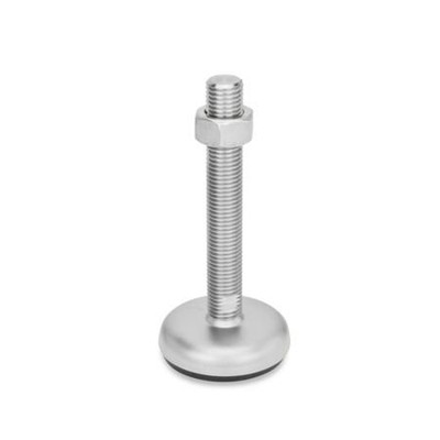 Ganter Norm® - 31-100-M16-250-B3-TK Edelstahl-Stellfüße, mit Gummiauflage