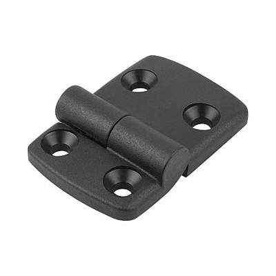 KIPP - SCHARNIER AUSHÄNGBAR, LINKS 84X48, THERMOPLAST SCHWARZ, KOMP:EDELSTAHL, A1=27,5, A2=20, A3=48,5, A4=35,5