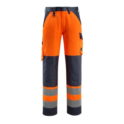 MASCOT® - Maitland Hose mit Knietaschen SAFE LIGHT, hi-vis Orange/Schwarzblau, Größe 82C68