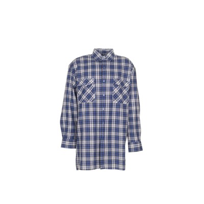 Planam - Hemd 0450 blau kariert, Größe 37/38