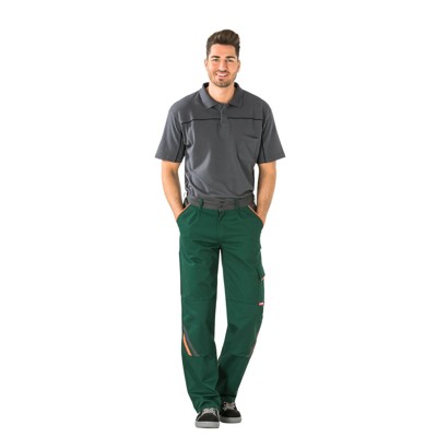 Planam - Bundhose 2422 grün/orange/schiefer, Größe 58
