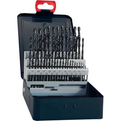 FORTIS - Spiralbohrer-Set DIN 338 HSS rollgewalzt Typ N 1-5,9mm