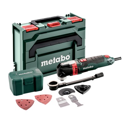 metabo® - Multitool MT 400 Quick Set (601406500), für Holz, metaBOX 145