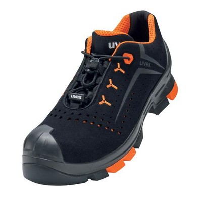uvex - 2 Halbschuhe S1P 65012 schwarz/orange, Weite 11, Größe 46